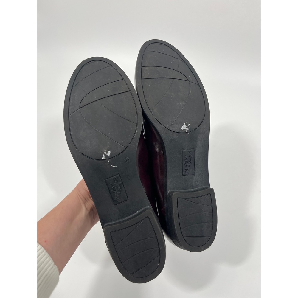 Women Slip On Penny Loafers 10 Burgundy Chic Minimalist Office Capsule Old Money - Picture 8 of 9